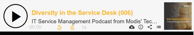 006 Service Management Podcast Modis Tech Delivery Living Diversity in the Service Desk
